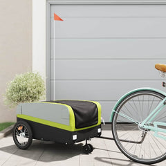 Bike Trailer Black and 45 kg Iron Width 138 cm Green