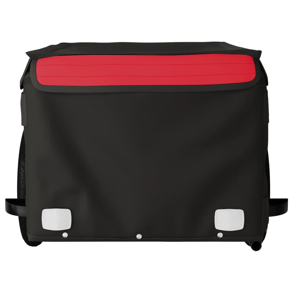 vidaXL Bike Trailer Black and Red 30 kg Iron 6
