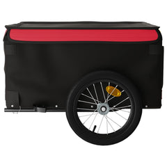 vidaXL Bike Trailer Black and Red 45 kg Iron 6