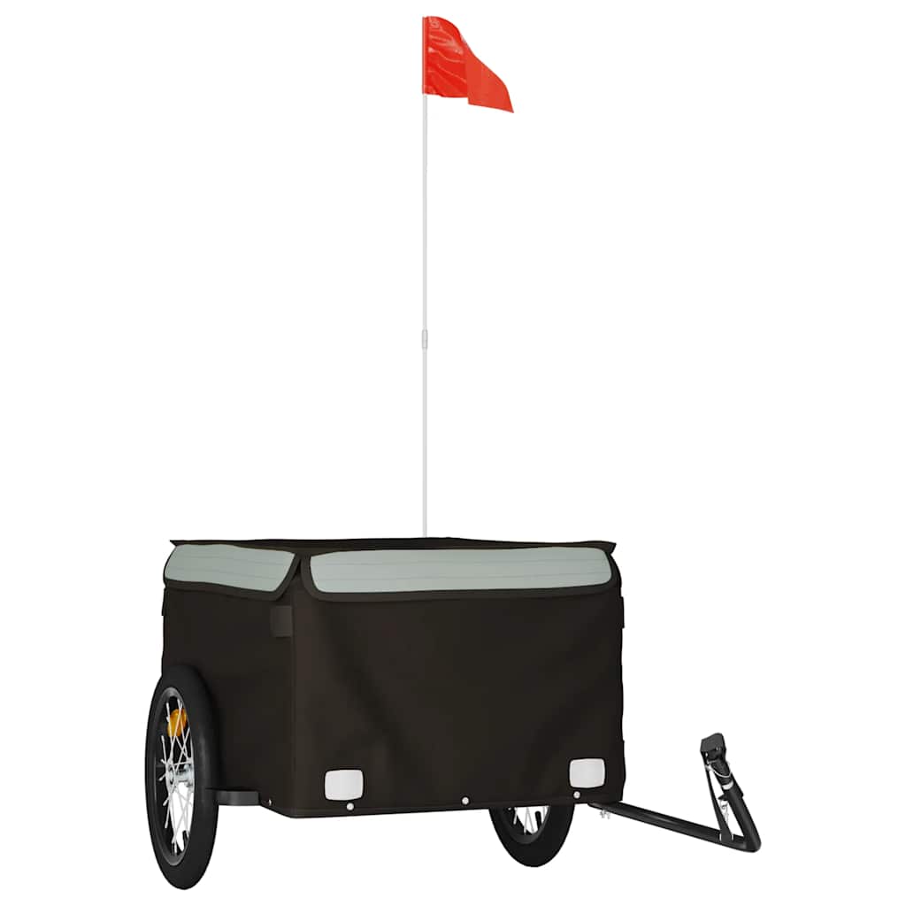 vidaXL Bike Trailer Black and Grey 45 kg Iron 2