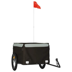 vidaXL Bike Trailer Black and Grey 45 kg Iron 2
