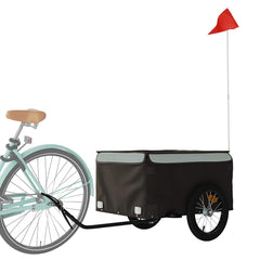 vidaXL Bike Trailer Black and Grey 45 kg Iron 3