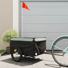 Bike Trailer Black and 45 kg Iron Height 52 cm Grey 124 cm 62.5 cm