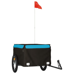 Bike Trailer Black and 45 kg Iron Height 52 cm Blue 124 cm 62.5 cm