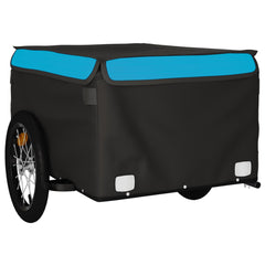 Bike Trailer Black and 45 kg Iron Height 52 cm Blue 124 cm 62.5 cm