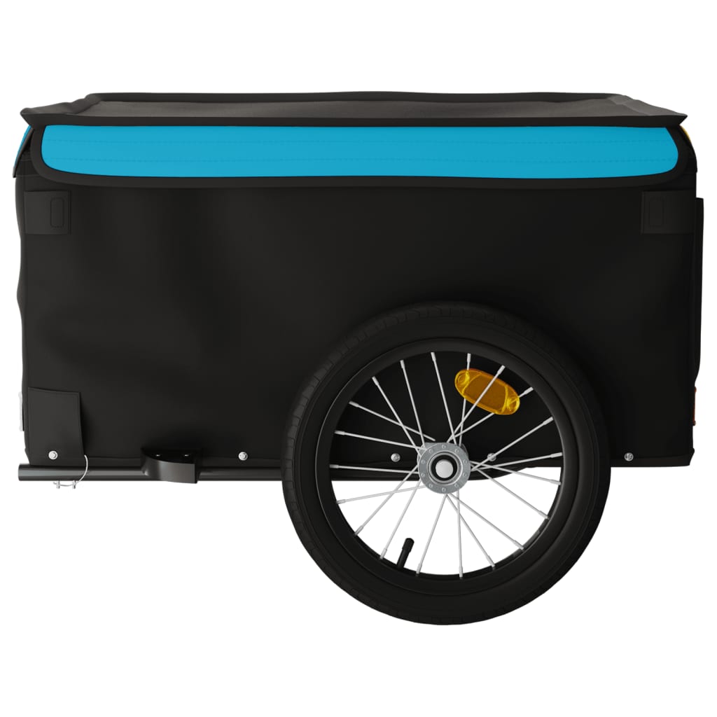 vidaXL Bike Trailer Black and Blue 45 kg Iron 6