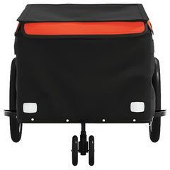 vidaXL Bike Trailer Black and Orange 30 kg Iron 6