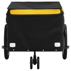 vidaXL Bike Trailer Black and Yellow 30 kg Iron 6