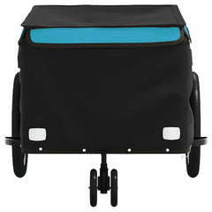 vidaXL Bike Trailer Black and Blue 30 kg Iron 6