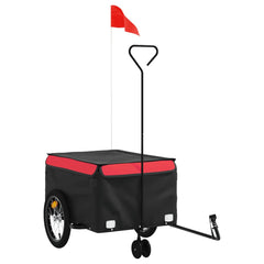 vidaXL Bike Trailer Black and Red 45 kg Iron 2