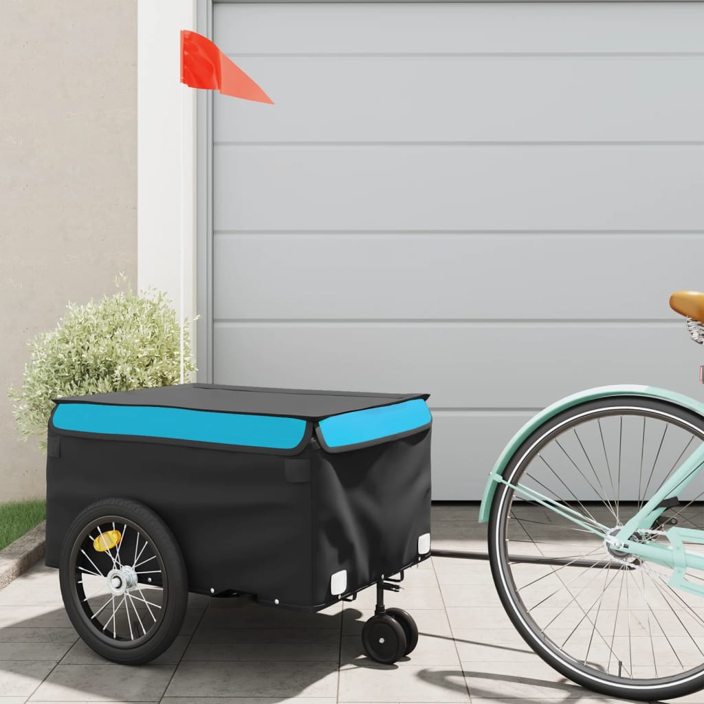 vidaXL Bike Trailer Black and 45 kg Iron Height 52 cm