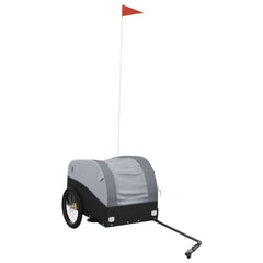 vidaXL Bike Trailer Black and Grey 30 kg Iron 2