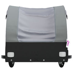 vidaXL Bike Trailer Black and Grey 30 kg Iron 6