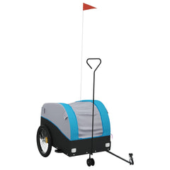 vidaXL Bike Trailer Black and Blue 45 kg Iron 2