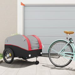 Bike Trailer Black and 45 kg Iron Height 68 cm Red