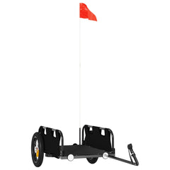 Bike Trailer Oxford Fabric and Iron Height 33 cm Black 122 cm 53 cm