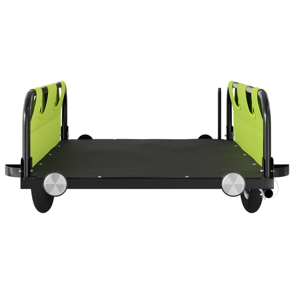 vidaXL Bike Trailer Green Oxford Fabric and Iron 5
