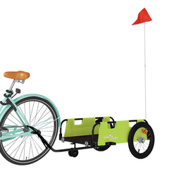 vidaXL Bike Trailer Green Oxford Fabric and Iron 3