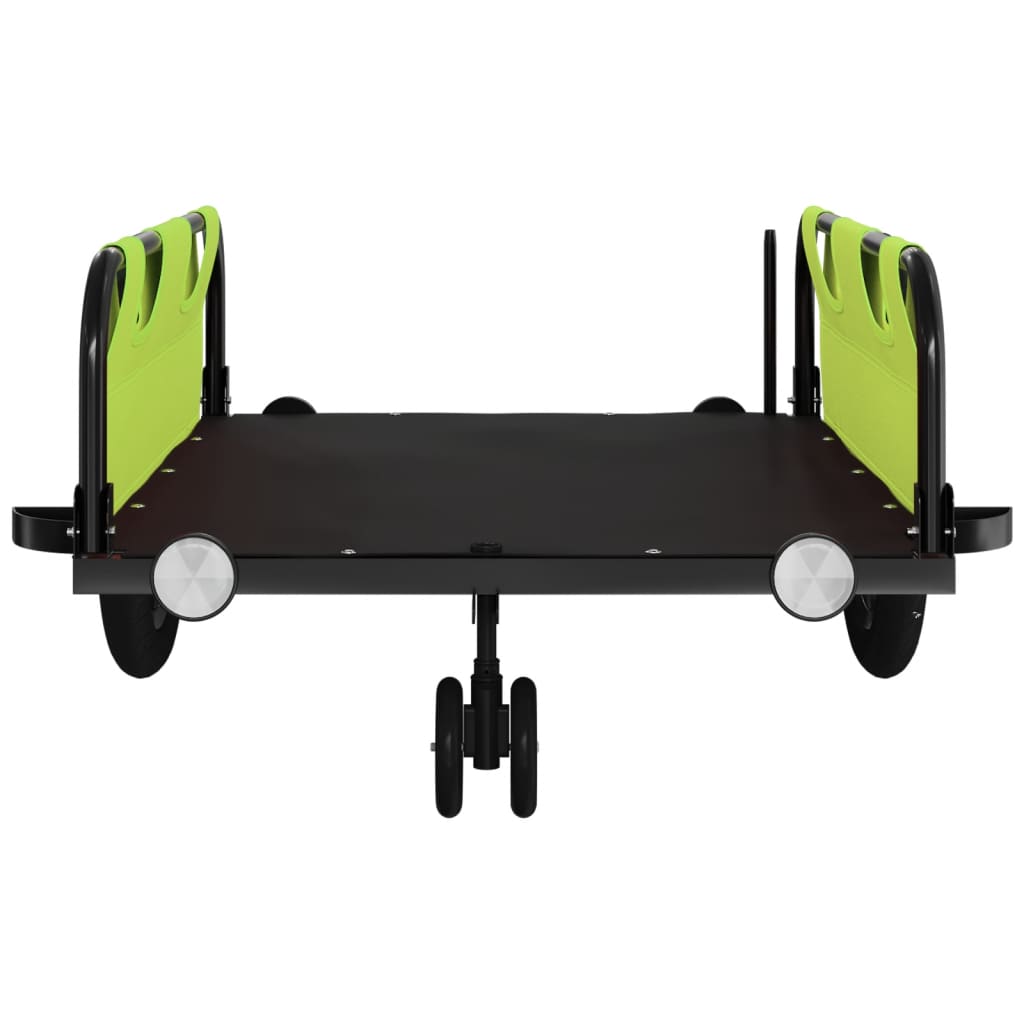 vidaXL Bike Trailer Green Oxford Fabric and Iron 5