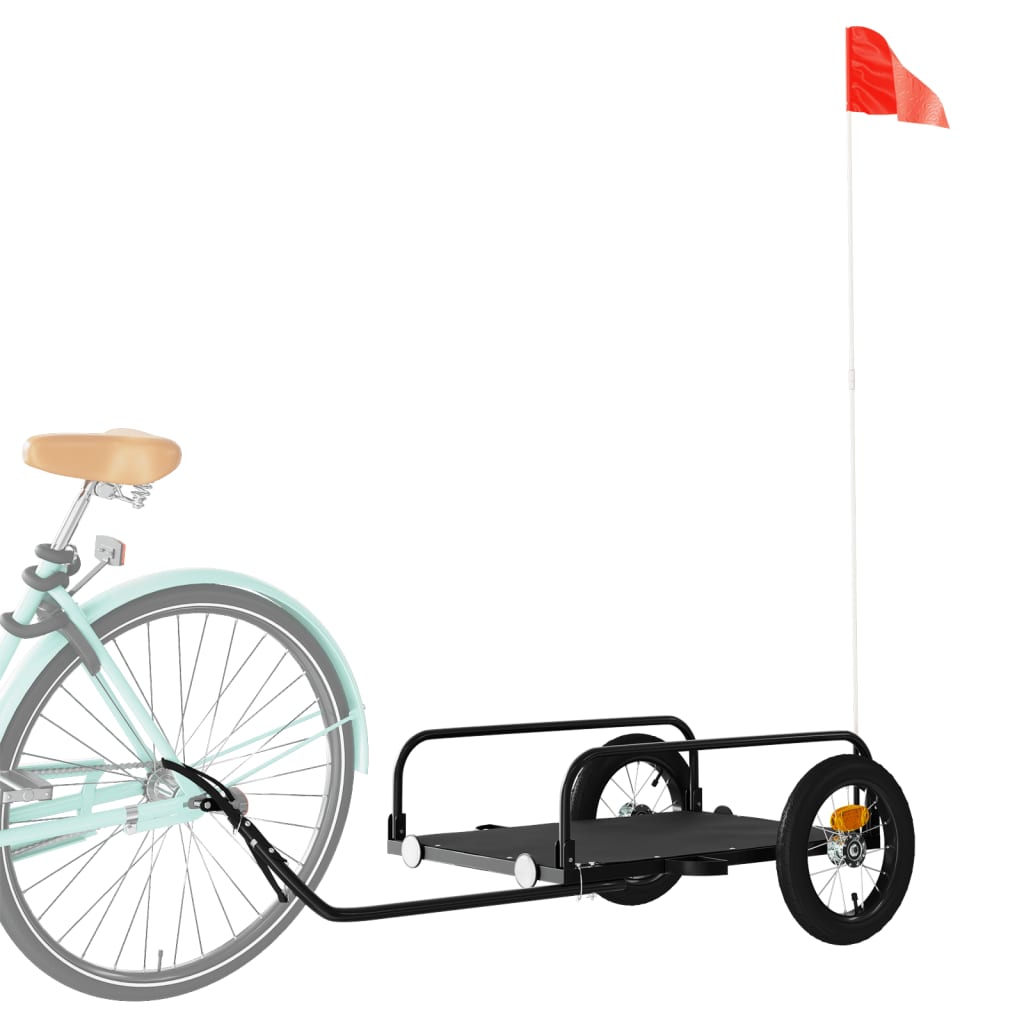 vidaXL Bike Trailer Black 122x53x31 cm Iron 3