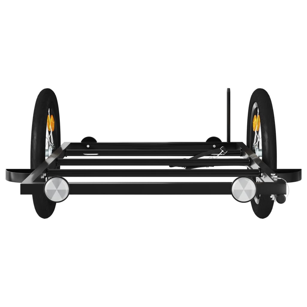 vidaXL Bike Trailer Black 126x63x34 cm Iron 5