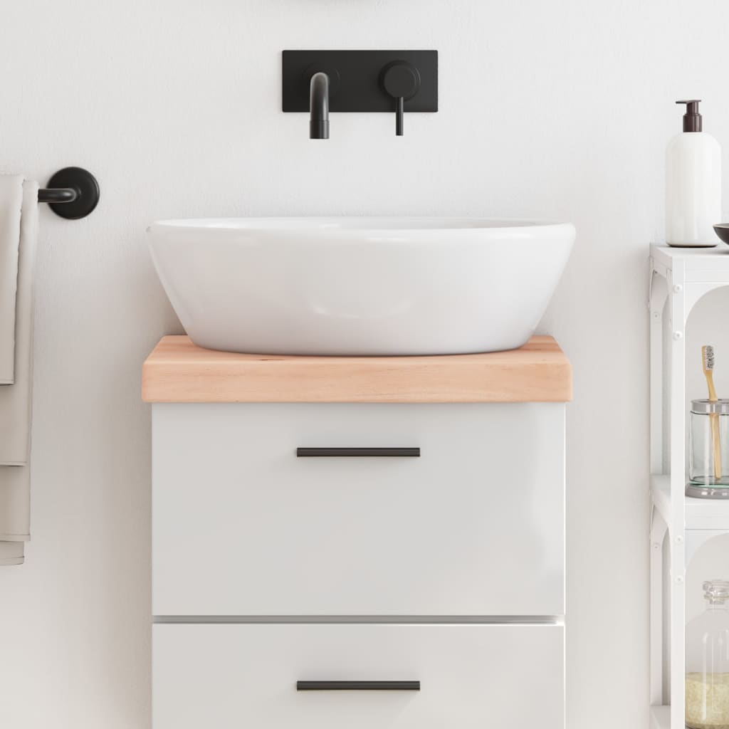 vidaXL Bathroom Countertop 40x30x(2-6) cm Untreated Solid Wood 1