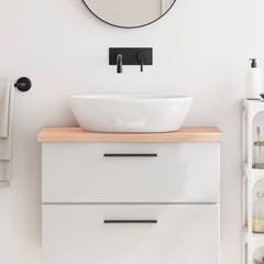 Bathroom Countertop 40x40x(2-4) Untreated Solid Wood Natural Height 4 cm Depth 40 cm 80 cm