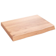 vidaXL Bathroom Countertop Light Brown 40x30x(2-4) cm Treated Solid Wood 2