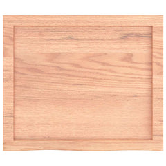 vidaXL Bathroom Countertop Light Brown 60x50x(2-4) cm Treated Solid Wood 4