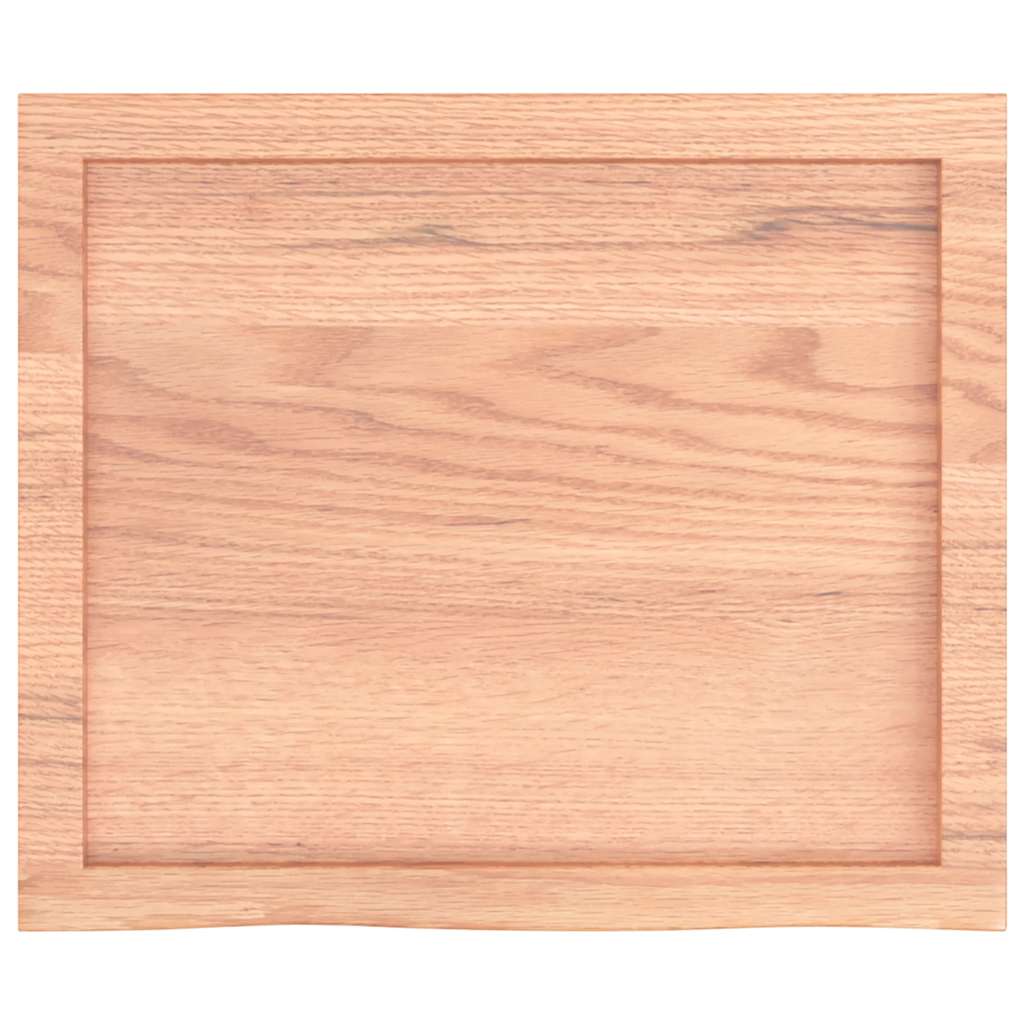 vidaXL Bathroom Countertop Light Brown 60x50x(2-4) cm Treated Solid Wood 4