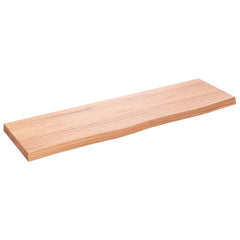 vidaXL Bathroom Countertop Light Brown 100x30x(2-4)cm Treated Solid Wood 2