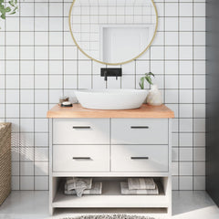 Bathroom Countertop 60x40x(2-6) Solid Wood Light Brown 100 cm