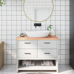 Bathroom Countertop 40x50x(2-4) Solid Wood Light Brown 100 cm