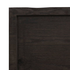 vidaXL Bathroom Countertop Dark Brown 100x50x(2-6) cm Treated Solid Wood 6