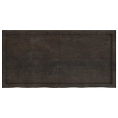 vidaXL Bathroom Countertop Dark Brown 120x60x(2-4) cm Treated Solid Wood 3