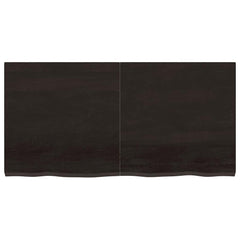 vidaXL Bathroom Countertop Dark Brown 120x60x(2-4) cm Treated Solid Wood 4