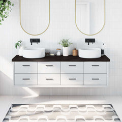 Bathroom Countertop Solid Wood Dark Brown