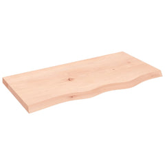 vidaXL Table Top 80x40x(2-4) cm Untreated Solid Wood Oak 2