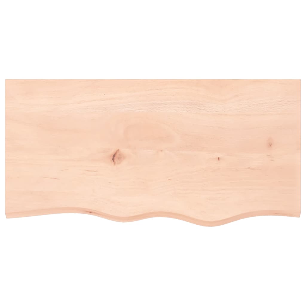 vidaXL Table Top 80x40x(2-4) cm Untreated Solid Wood Oak 3