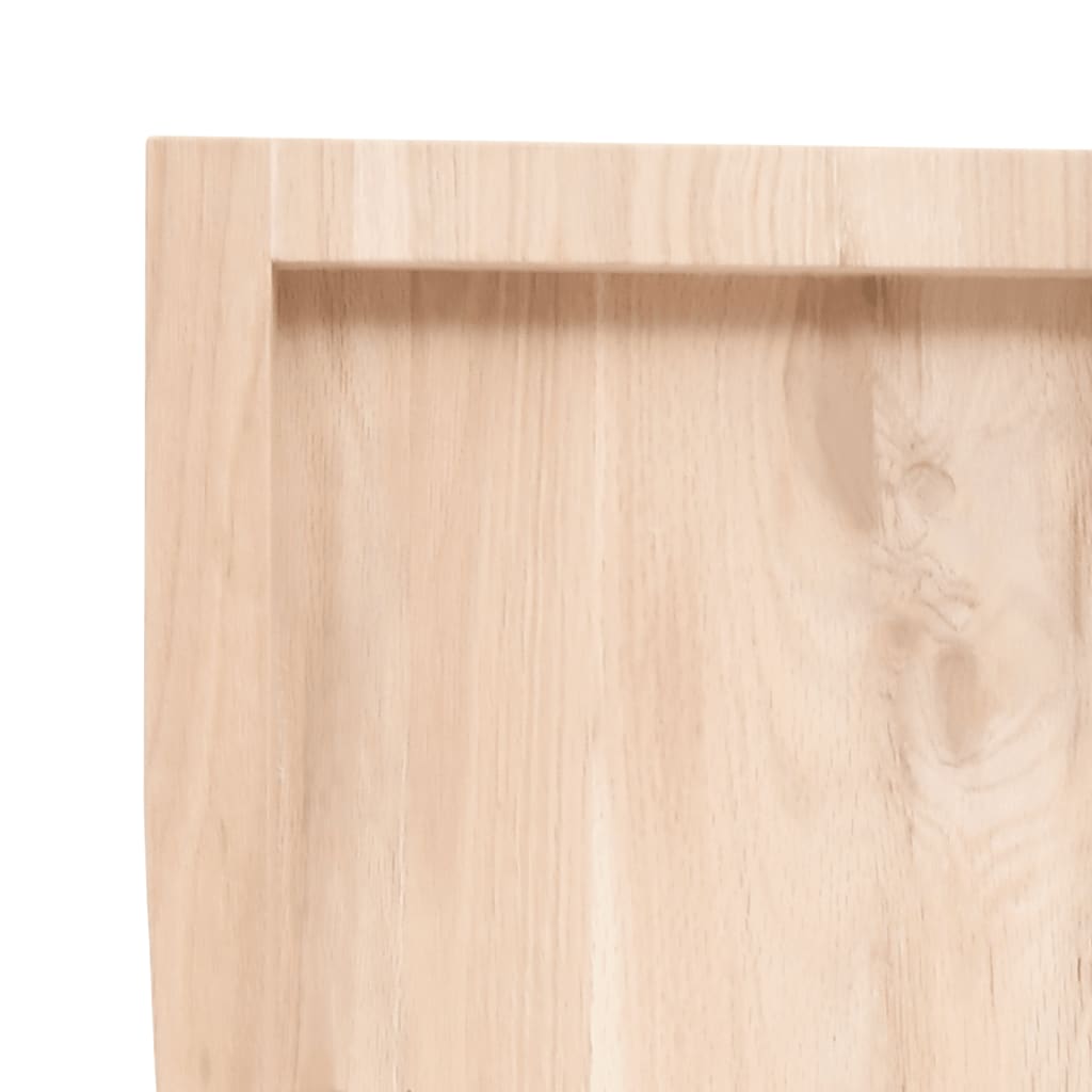 vidaXL Table Top 80x40x(2-4) cm Untreated Solid Wood Oak 6