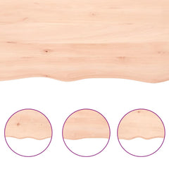 vidaXL Table Top 80x40x(2-6) cm Untreated Solid Wood Oak 5