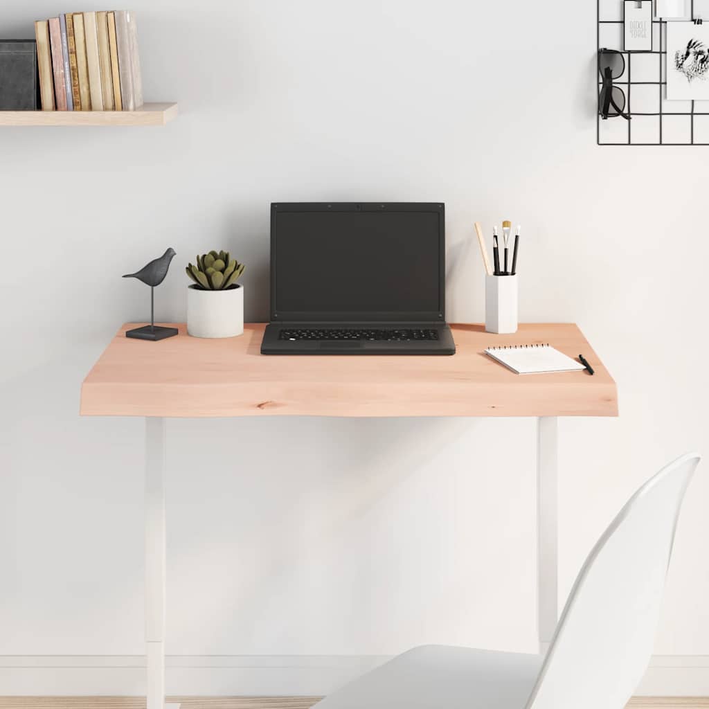 vidaXL Table Top 80x40x(2-6) cm Untreated Solid Wood Oak 1
