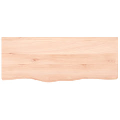 vidaXL Table Top 100x40x(2-4) cm Untreated Solid Wood Oak 3