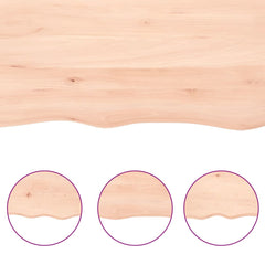 vidaXL Table Top 100x40x(2-4) cm Untreated Solid Wood Oak 5