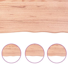 Table Top Treated Solid Wood Oak Light Brown