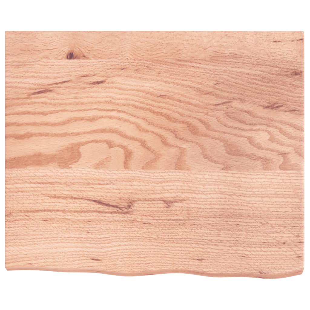 Table Top 60x50x(2-4) Treated Solid Wood Oak Light Brown 60 cm