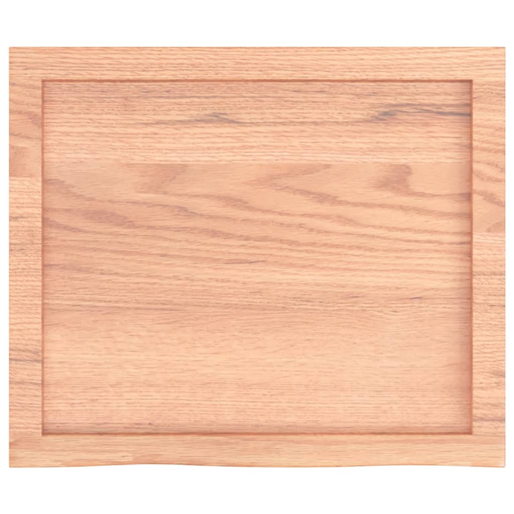 vidaXL Table Top Light Brown 60x50x(2-4) cm Treated Solid Wood Oak 4