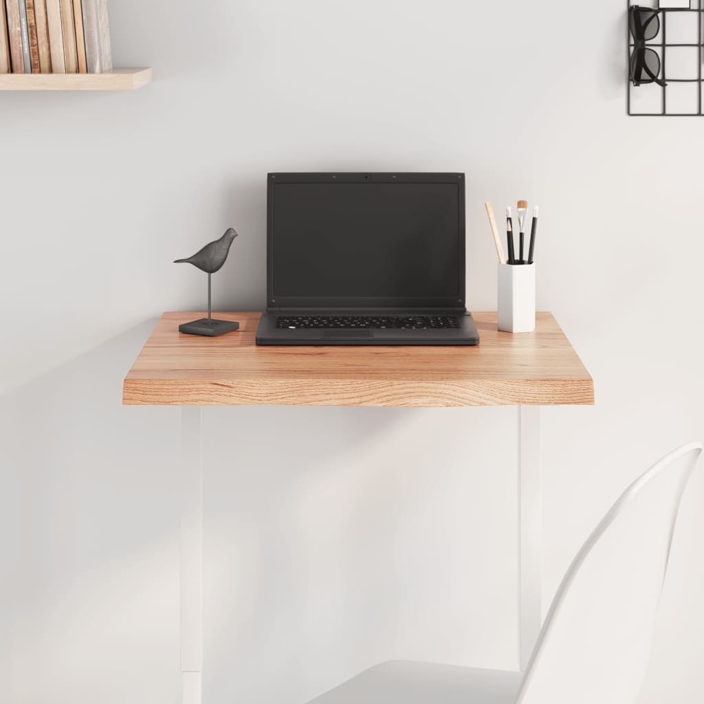 vidaXL Table Top Light Brown 60x50x(2-4) cm Treated Solid Wood Oak 1