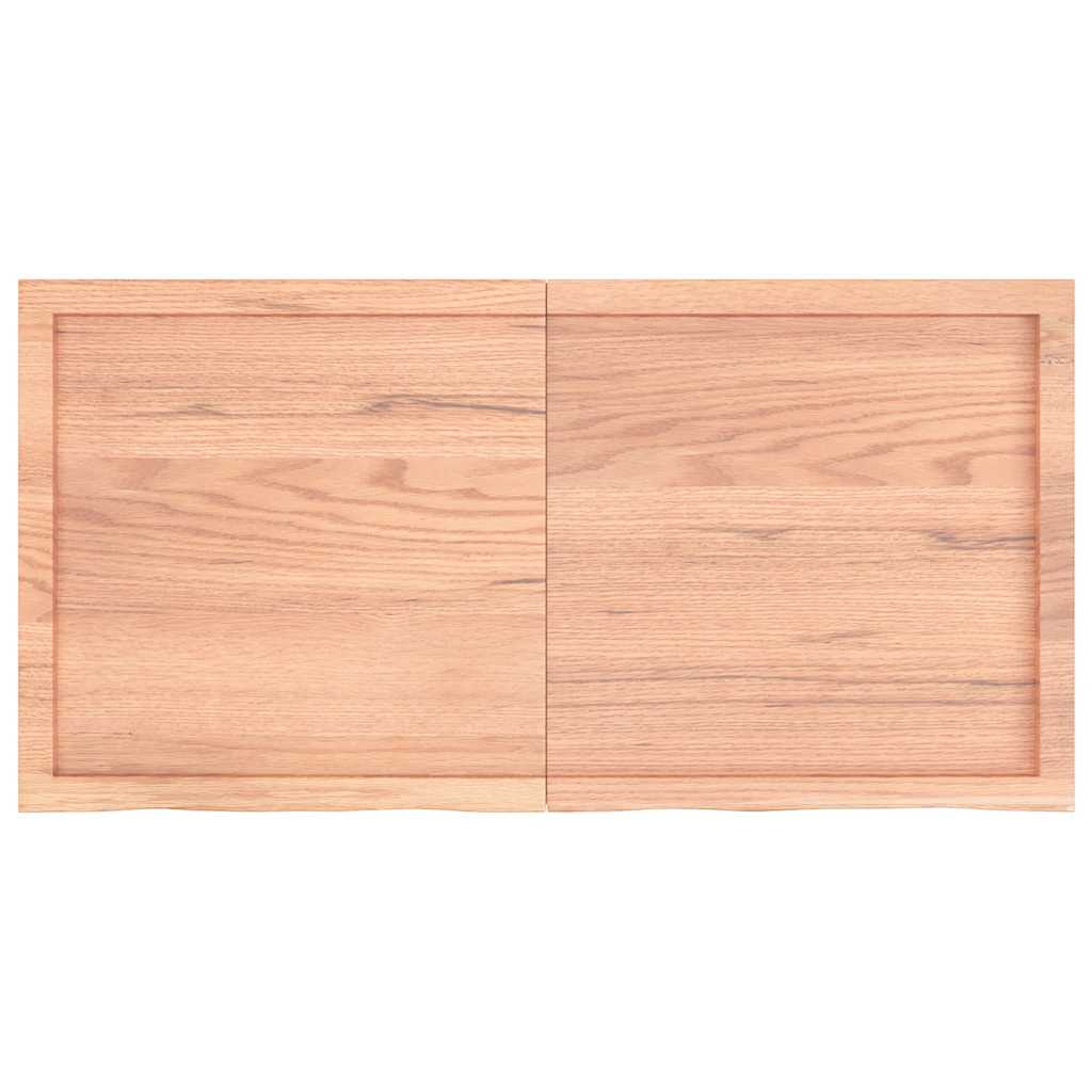 vidaXL Table Top Light Brown 120x60x(2-4) cm Treated Solid Wood Oak 3