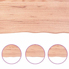 vidaXL Table Top Light Brown 120x60x(2-4) cm Treated Solid Wood Oak 5
